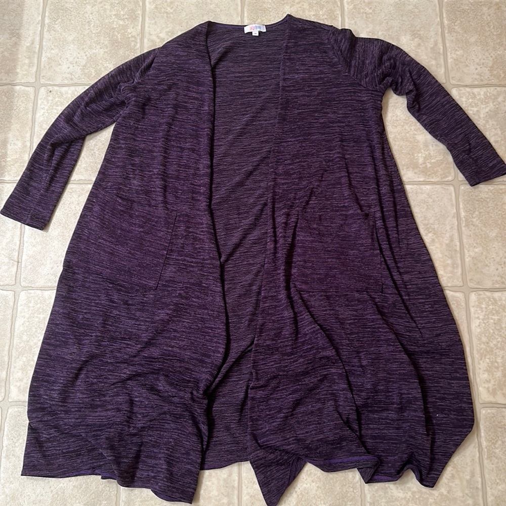 EUC. LuLaRoe Sarah open front long cardigan with pockets.